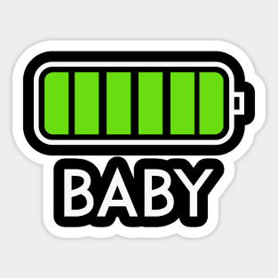 baby full battery Sticker